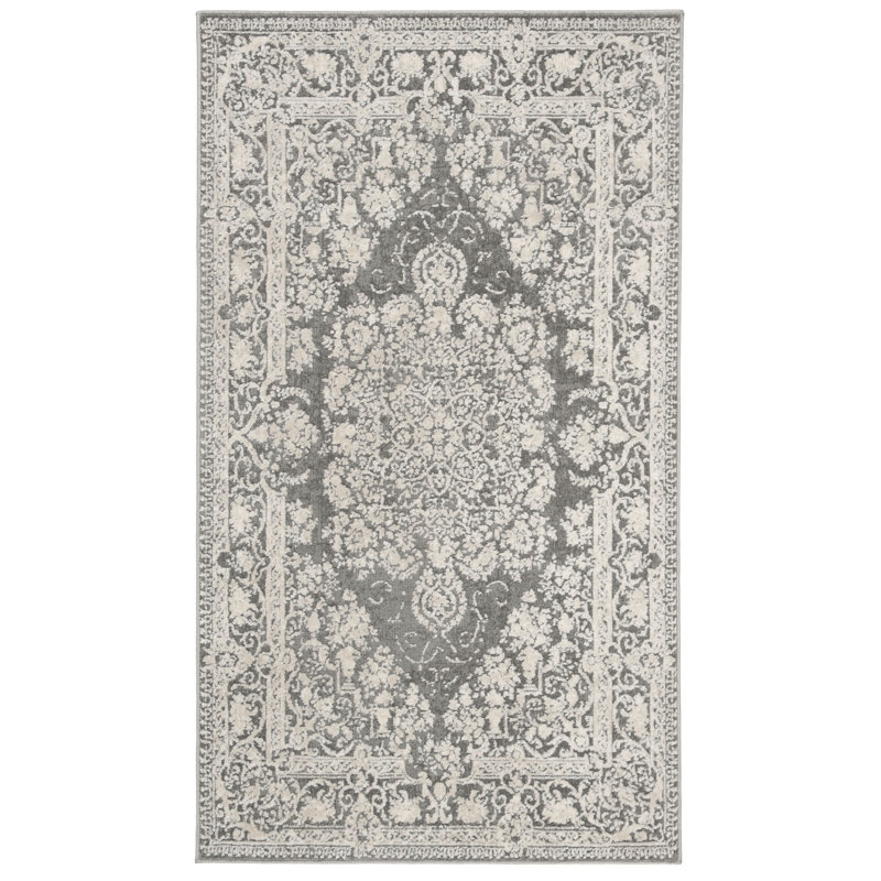 Laurel Foundry Modern Farmhouse Calidia Dark Gray/Cream Rug & Reviews